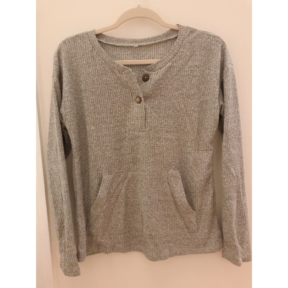 ✿ Cozy Knitted Henley Shirt ✿ - Picture 2 of 4